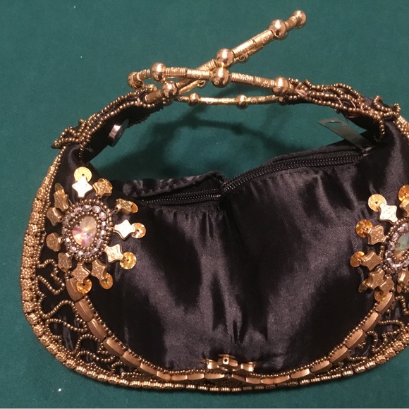 Vintage Ethnic Golden Metal Petals Clutch Purse – Handmade in Spain - Picture 8 of 8